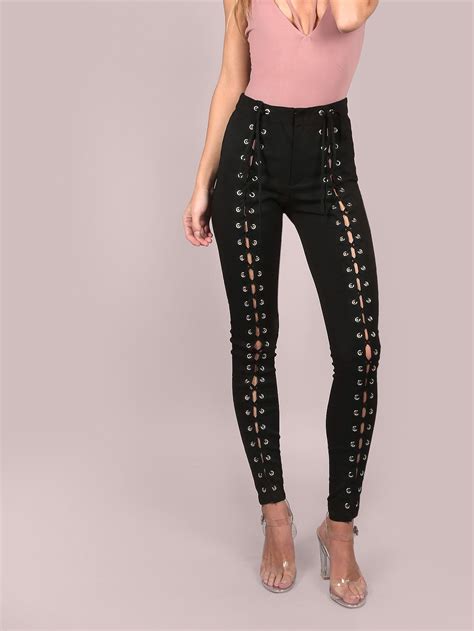 hot pants lace|lace up pants women.